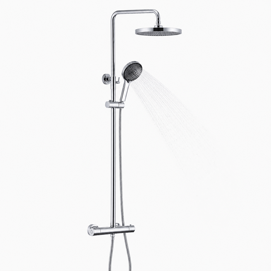 Colonne de Douche Thermostatique en Laiton – Confort & Sécurité