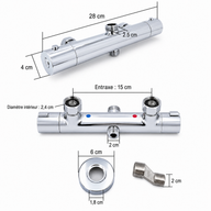 Colonne de Douche Thermostatique en Laiton – Confort & Sécurité