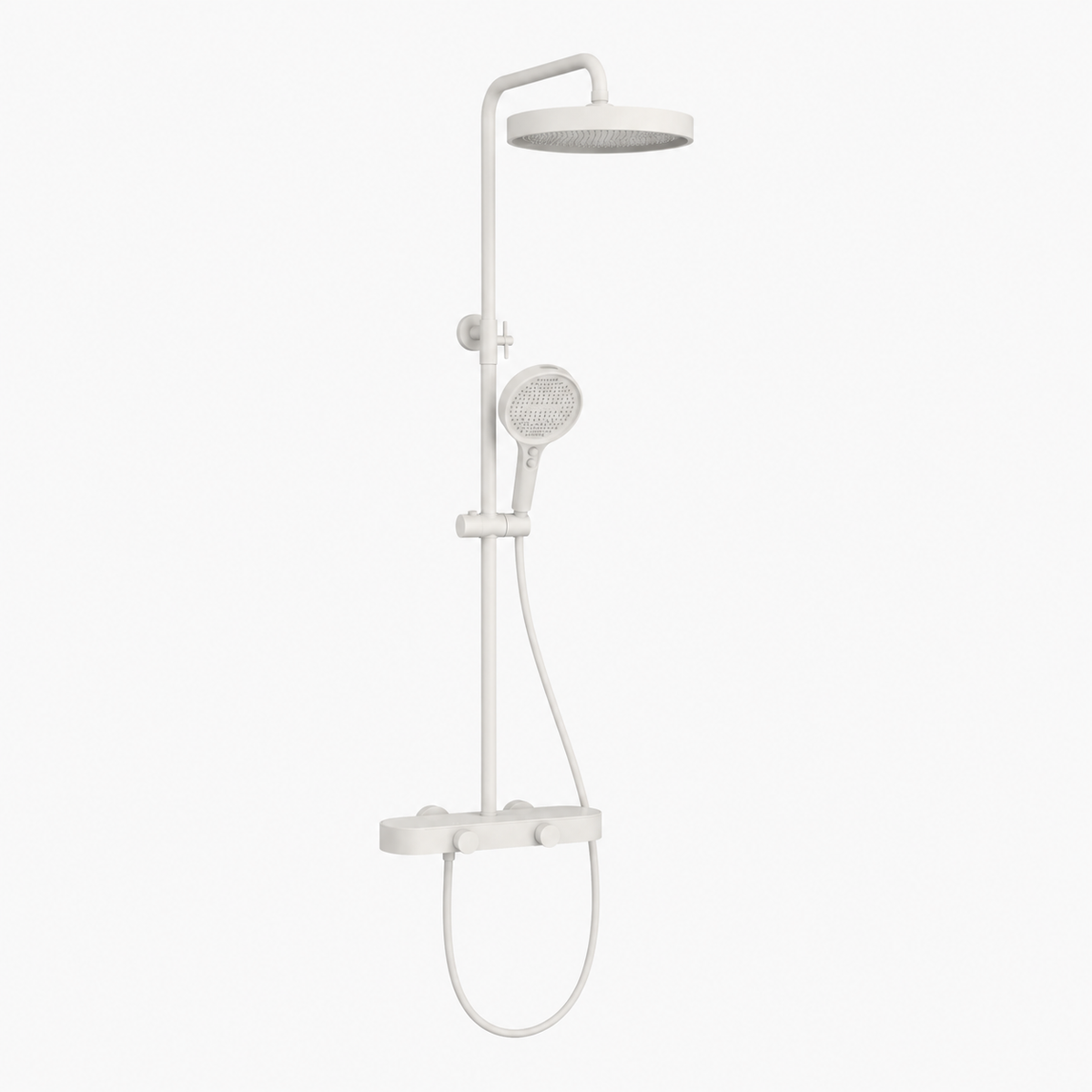 Colonne de Douche Thermostatique Luxe Gris Brossée – 4 Voies Pluie & Cascade