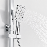Colonne de douche noir mat — effet pluie & jets haute pression