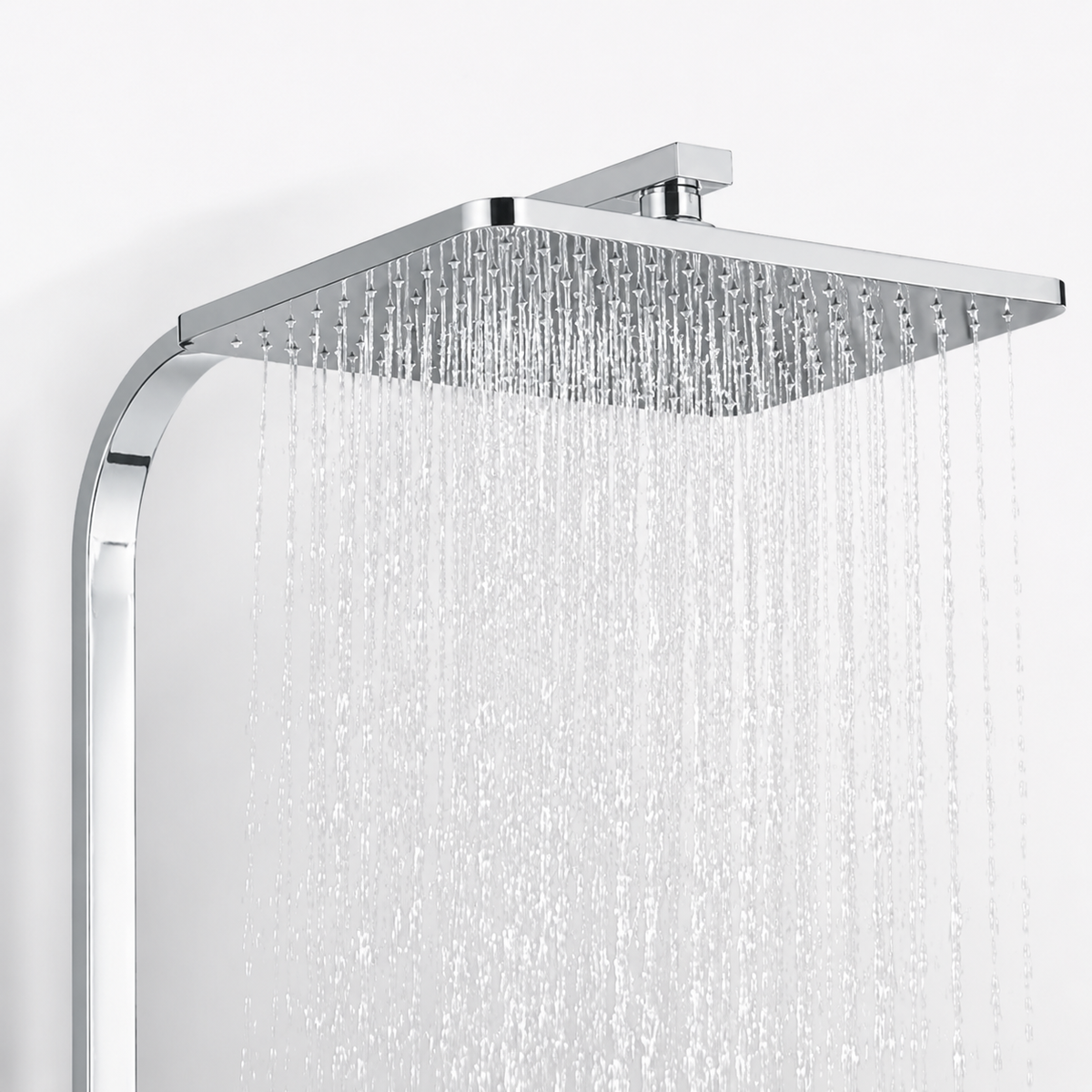Colonne de douche noir mat — effet pluie & jets haute pression
