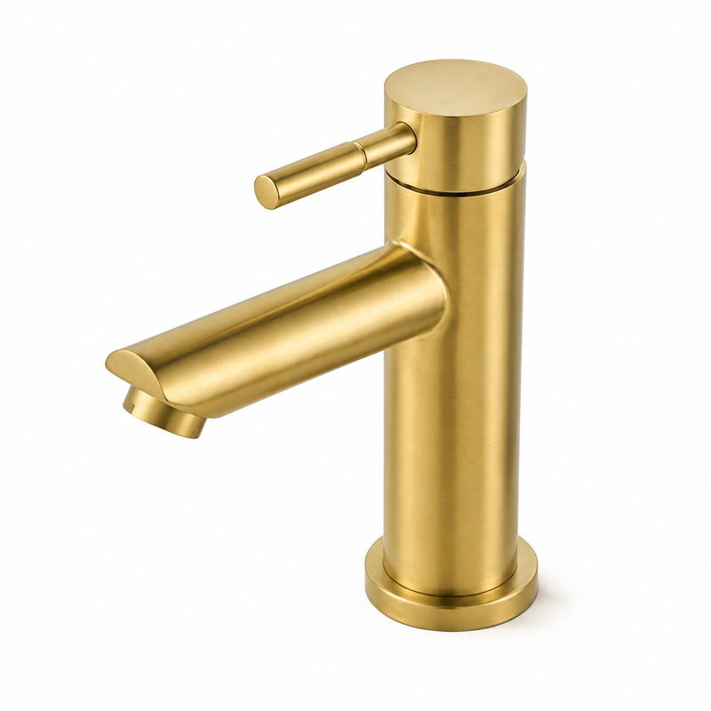 Mitigeur Lavabo Or Brossé – Robinet Salle de Bain (4 Tailles)