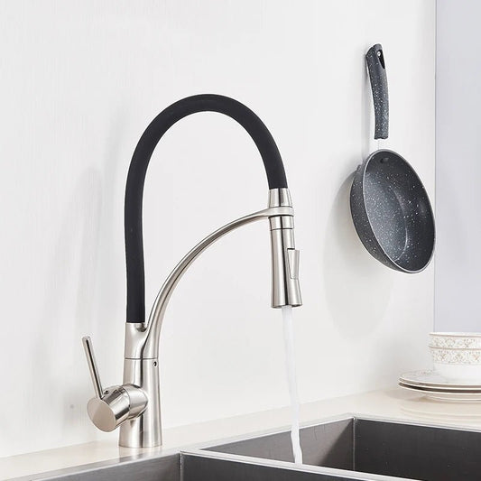 Robinet de cuisine flexible professionnel – Douchette extractible & rotation 360°