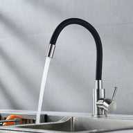 Robinet de cuisine flexible – Bec 360° en acier inoxydable