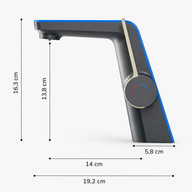 Robinet de salle de bain LED – affichage température / mitigeur moderne