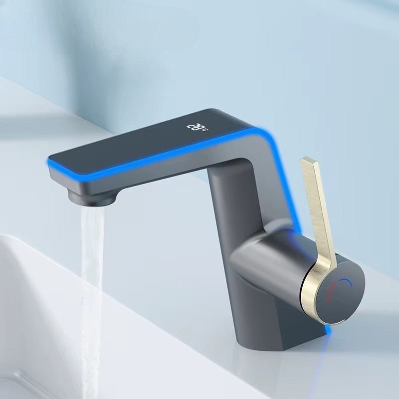 Robinet de salle de bain LED – affichage température / mitigeur moderne